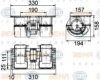 HELLA 8EW 009 160-761 Interior Blower